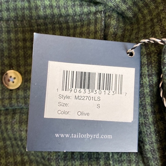 Tailorbyrd olive green houndstooth Sweatershirt heavyweight burton down - Picture 6 of 8